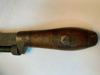 Antique Adjustible 10 inch Monkey Wrench - Coes Worcester,  Mass 3