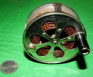 Early Expert Fly Reel Well Made,  Perfect Shape,  1886,  89 Pat.  Dates Meisselbach?