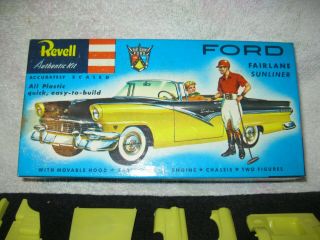Vintage Revell 1956 Ford Fairlane Sunliner 1/32 Scale Unbuilt H - 1202 - 6