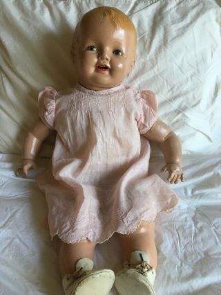 Antique Vintage 26 " Composition Baby Doll Unmarked