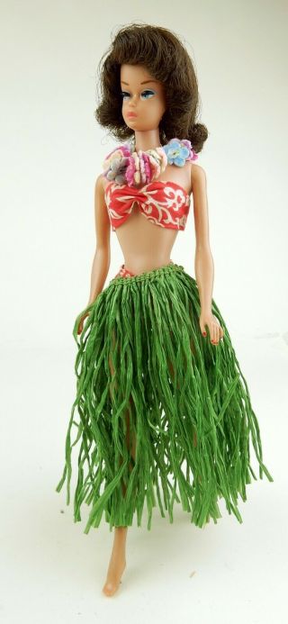 Vintage Fashion Queen Barbie In Barbie In Hawaii Outfit 1605,  1964