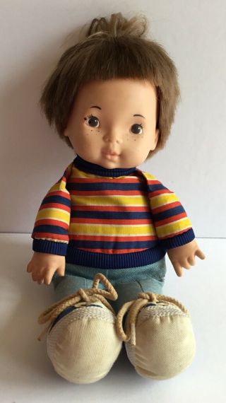 Vintage 1974 Fisher Price Joey Lapsitter Boy Baby Doll Toy
