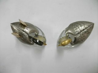 Seasoning case of the silver mandarin duck.  Japanese antique 5