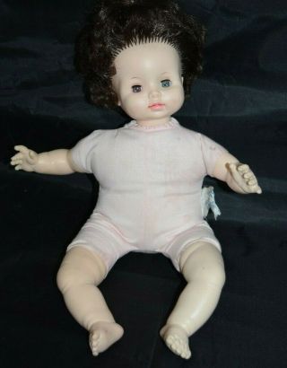 Vintage 1969 Effanbee Baby Doll Sweetie Pie Brunette 16 " 9469