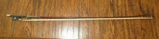 Vintage - Antique Violin Bow Abalone Ebony Frog Pearl Eye D.  R.  Patent 66