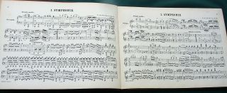 Beethoven Symphonies 1 - 5 arr for 4 Hands on Piano - antique Sheet Music Book 3