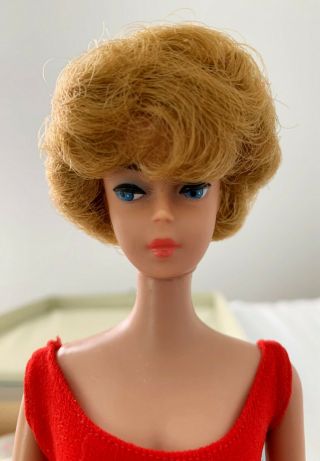 Vintage 1960s Barbie Bubblecut Doll With Case And Outfits
