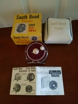 South Bend Finalist 1133 Fly Reel & With Pouch & Paper
