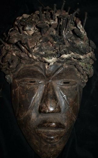 Orig $299 Bakongo Nikisi Mask Early 1900s 13 " Prov