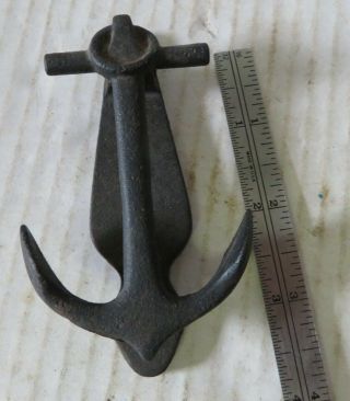 Anchor Door Knocker Cast Iron Nautical Decor Black Antique Finish