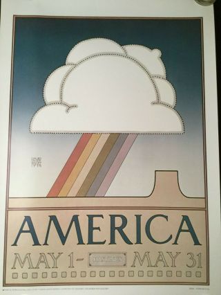 David Lance Goines Vintage Poster - America,  Portal Publications 1977