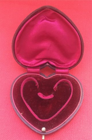 VICTORIAN JEWELLERY BOX ANTIQUE JEWELRY CASE HEART SHAPE NECKLACE BRACELET BOX 2