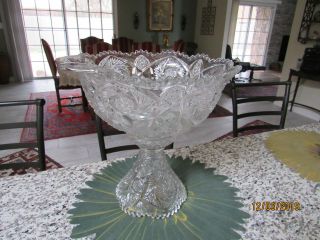 Antique Pin Wheel And Star Punch Bowl Set,  With Ladle And 24 Cups