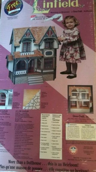 Dura Craft 1994 " Linfield " Mansion Wood Doll House Kit Ln 190 W/ Video