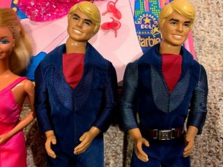 Vintage Superstar Barbie and Ken (two Ken dolls,  one belt),  vintage case 2