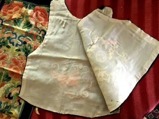 Gorgeous antique Chinese embroidery panels and child ' s Vest 4