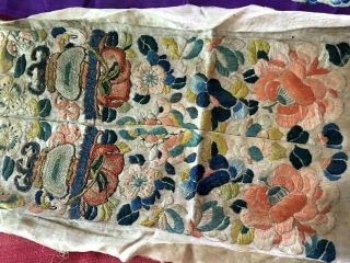 Gorgeous antique Chinese embroidery panels and child ' s Vest 7