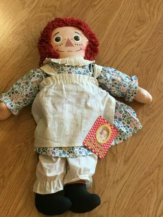Vintage Fabulous Knickerbocker Raggedy Ann And Andy - 1971 20” With Tag Neat