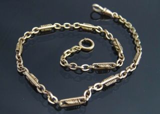 Antique Gold Filled Pocket Watch Large&short Links Chain Fob/
