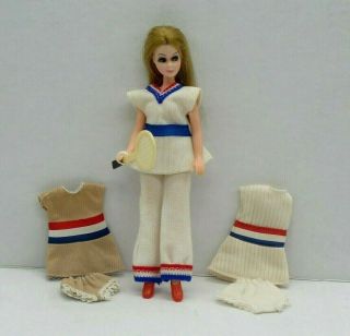 Topper Dawn Doll Tennis Anyone? With Three Tennis Outfits