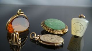 Antiques Gold Filled Pocket Watch Fobs/pendants/charms Bracelet/brooch
