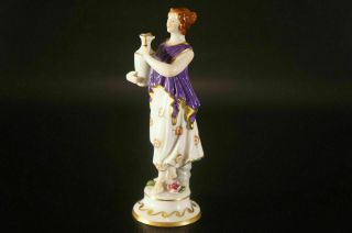 Antique Dresden VOLKSTEDT 1762 Porcelain Figurine Lady With Jug E 12043. 2