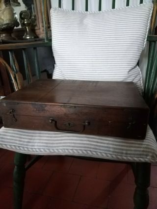 Antique Wooden Artist Travelling Box Art Storage Case Box