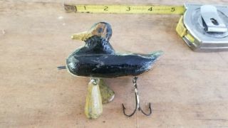 Vintage Folk Art Duck Fishing Lure Musky Decoy