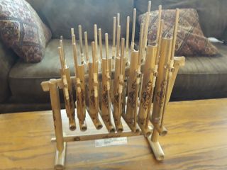 Bamboo Antique Angklung Traditional Music Instrument From Indonesia