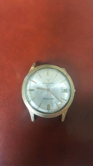 Vintage Mens Wittnauer Automatic Watch 10k Gold Filled Bezel