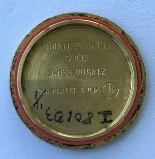Vintage Gucci ladies gold plated quartz watch with date,  quickset,  ref.  9200L 7