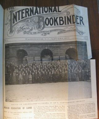 1900 - 03 Leather Bound International Bookbinder Trade Magazines Bookbinding Craft 5