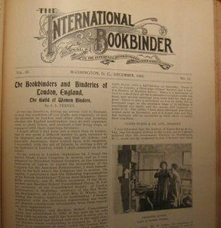 1900 - 03 Leather Bound International Bookbinder Trade Magazines Bookbinding Craft 7