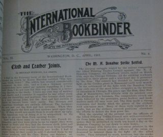 1900 - 03 Leather Bound International Bookbinder Trade Magazines Bookbinding Craft 8