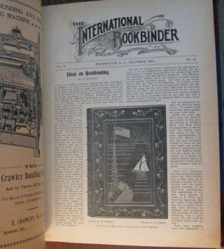 1904 Leather Bound International Bookbinder Trade Magazines Bookbinding Craft 4