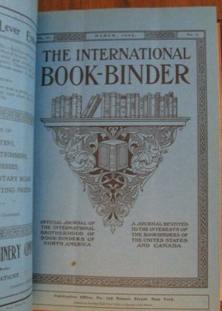 1905 - 06 Leather Bound International Bookbinder Trade Magazines Bookbinding Craft 4