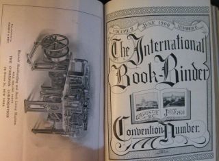 1905 - 06 Leather Bound International Bookbinder Trade Magazines Bookbinding Craft 6