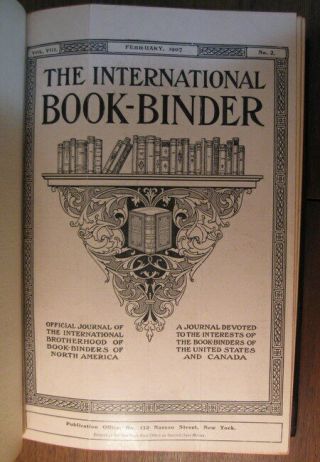 1907 - 08 Leather Bound International Bookbinder Trade Magazines Bookbinding Craft 6