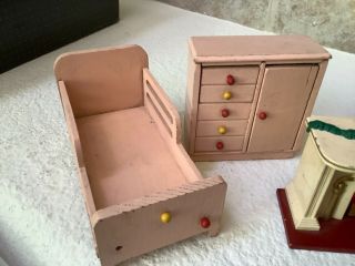vintage dollhouse miniature furniture and people petite princess,  ideal,  etc 2