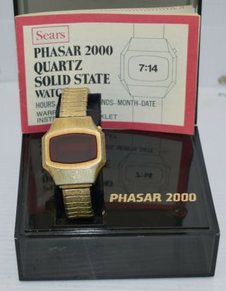 Vintage Phasar 2000 Solid - State Red Led Sears Ssq W/orig Box Book Receipt