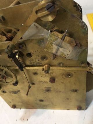 Antique Seth Thomas 113A Westminster Chime Mantle Clock Movement Parts 4