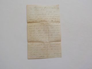 Antique Letter 1862 Waynesburg Green County Pennsylvania Civil War Era Vtg Old N