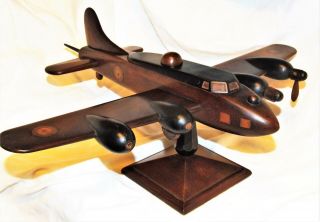 Lg Antique Ww2 Trench Art Wooden Model Plane Aeroplane Cigarette Rolling Machine