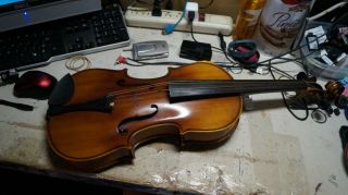 Antique Violin With Case & Bow And Other Stuff