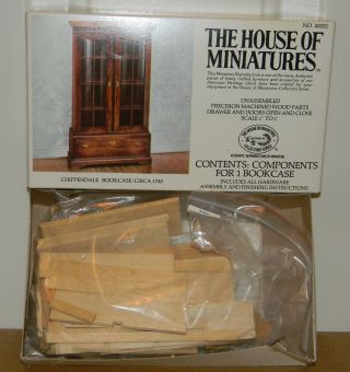 Doll House Of Miniatures Chippendale Bookcase Kit Circa 1740 40052 Open Box