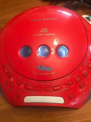 Sony Icf - Cd831 Red Psyc Dream Machine Fm/am Cd Alarm Clock Radio