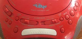 Sony ICF - CD831 Red Psyc Dream Machine FM/AM CD Alarm Clock Radio 5