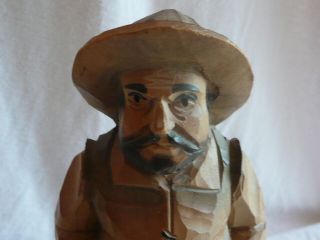 Vintage Wooden Hand Carved Don Quixote & Sancho Panza Figures 6