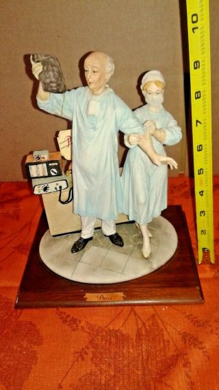 Pucci Arnart Art Statue Vintage Doctor Nurse Antique Figurine Figure Porcelain