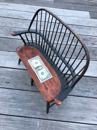 Antique Wood Windsor Bench Salesman’s Sample 3